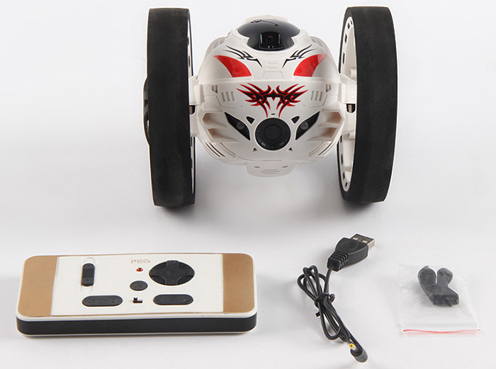 Mini Autos Bounce Auto PEG SJ88 2,4 ghz RC Auto mit Flexible Räder Rotation LED Licht Fernbedienung Roboter Auto spielzeug für Geschenke