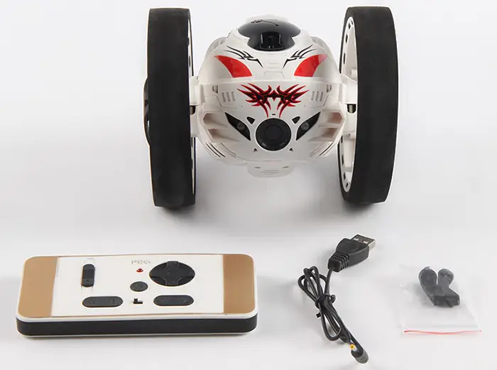 Mini Autos Bounce Auto PEG SJ88 2,4 ghz RC Auto mit Flexible Räder Rotation LED Licht Fernbedienung Roboter Auto spielzeug für Geschenke