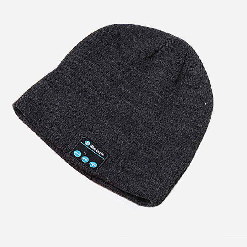 Wireless Bluetooth Knitted Hat Calls Music Stereo Dark Gray - Shop at LoveMi