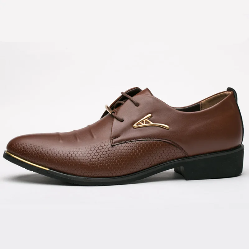 Luxury Brand Classic Man Pointed Toe Dress Shoes Mens