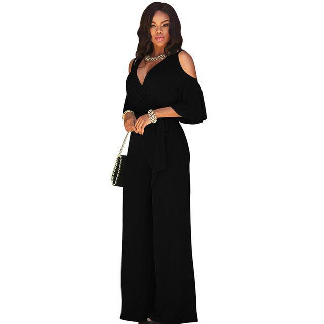Black Loose Wide Leg Dress