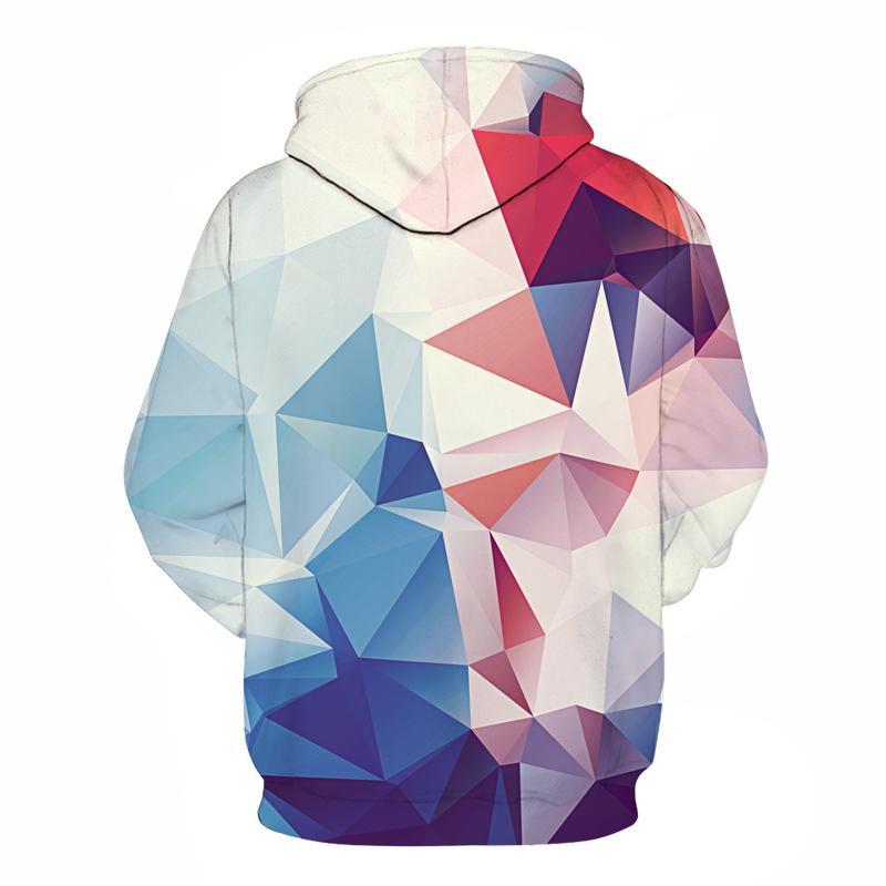 3D Geometric Pullover Hoodie
