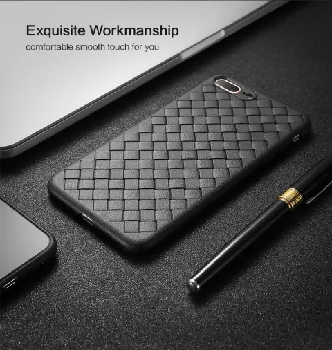 Luxury Grid Weaving Case