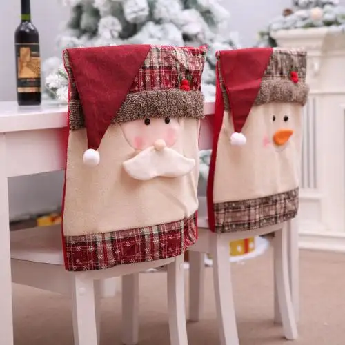 High Quality Christmas Chairs Set Goods Table Decorated Hat