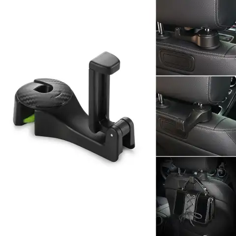 Car Headrest Hook with Phone Holder Seat Back Hanger