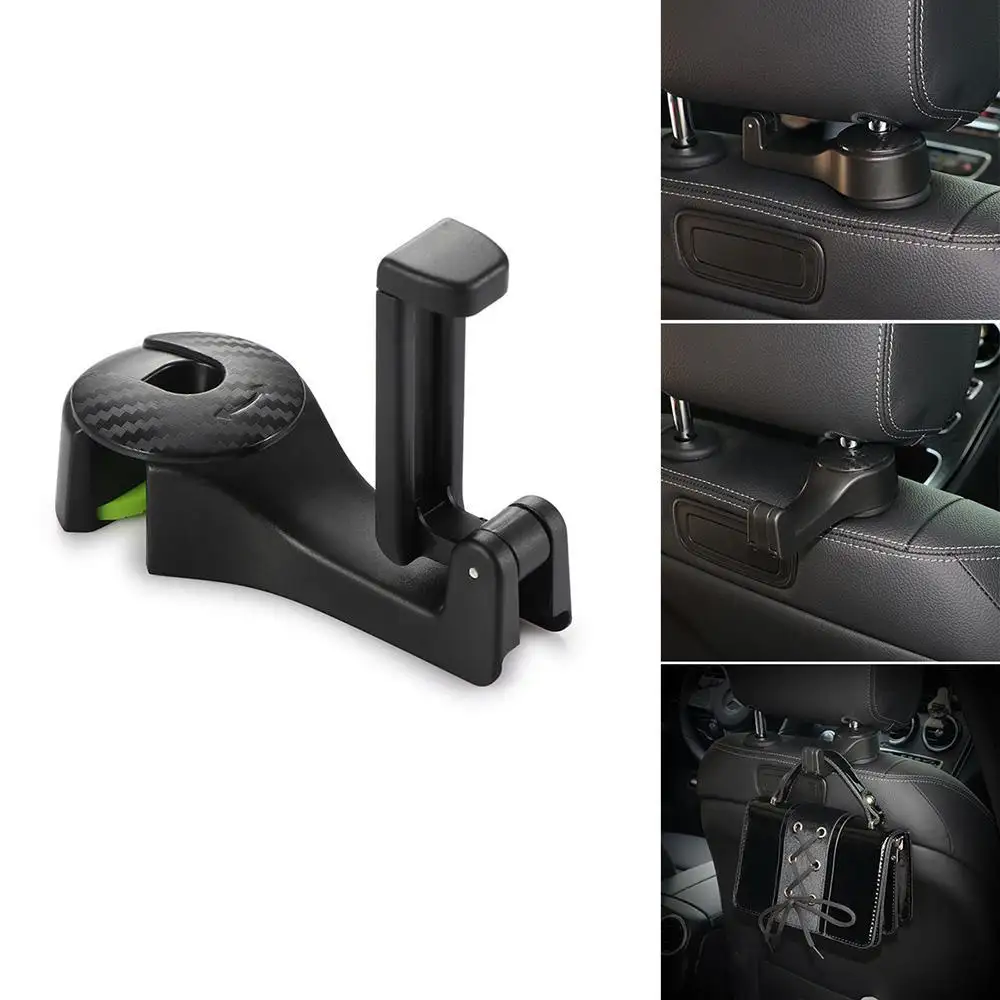 Car Headrest Hook with Phone Holder Seat Back Hanger