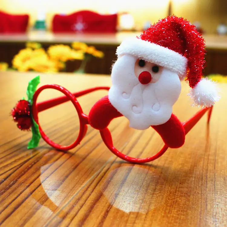 Christmas Glasses Frame Party Supplies Gifts Decorations Santa