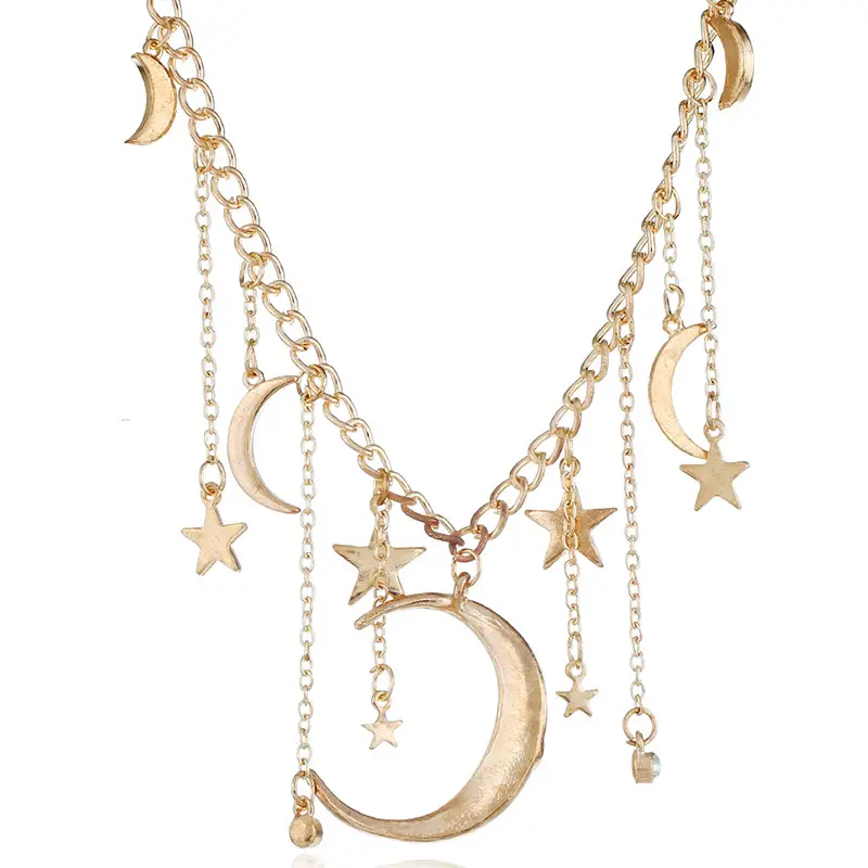 Star Moon Lady Short Necklace