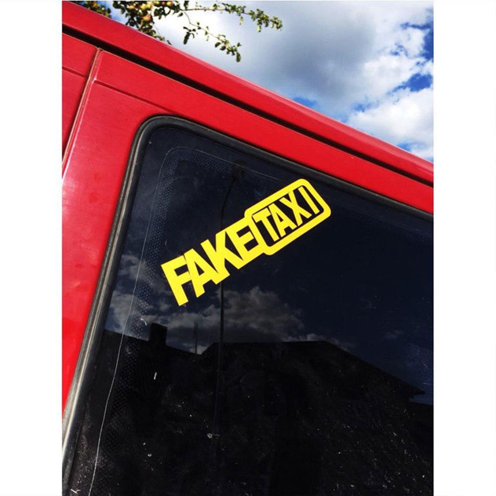 Fake taxi drift sign funny car sticker