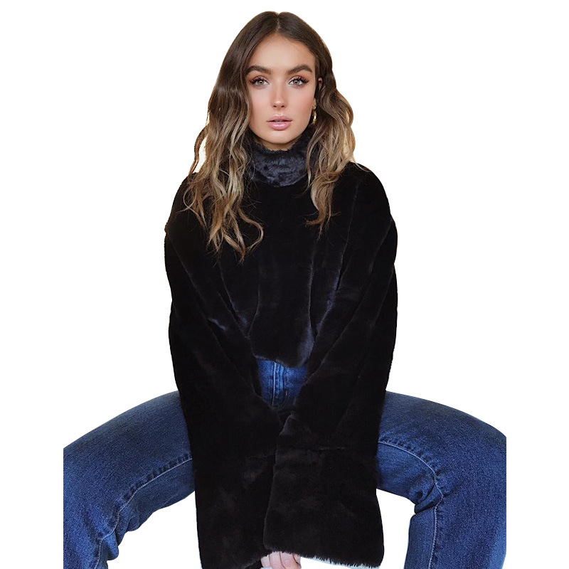 Autumn winter rabbit fur coat