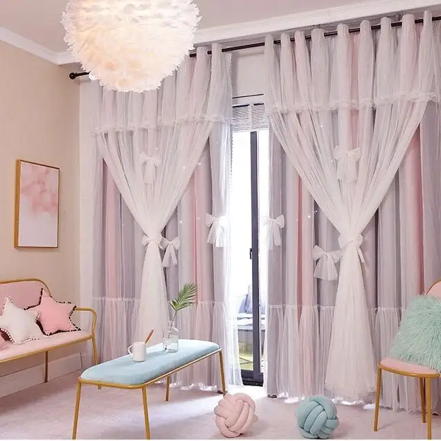 Nordic Simple Hollow Star Princess Wind Bedroom