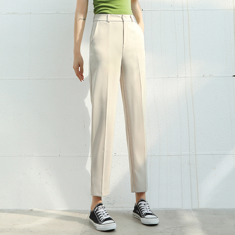 Offwhite cropped trousers