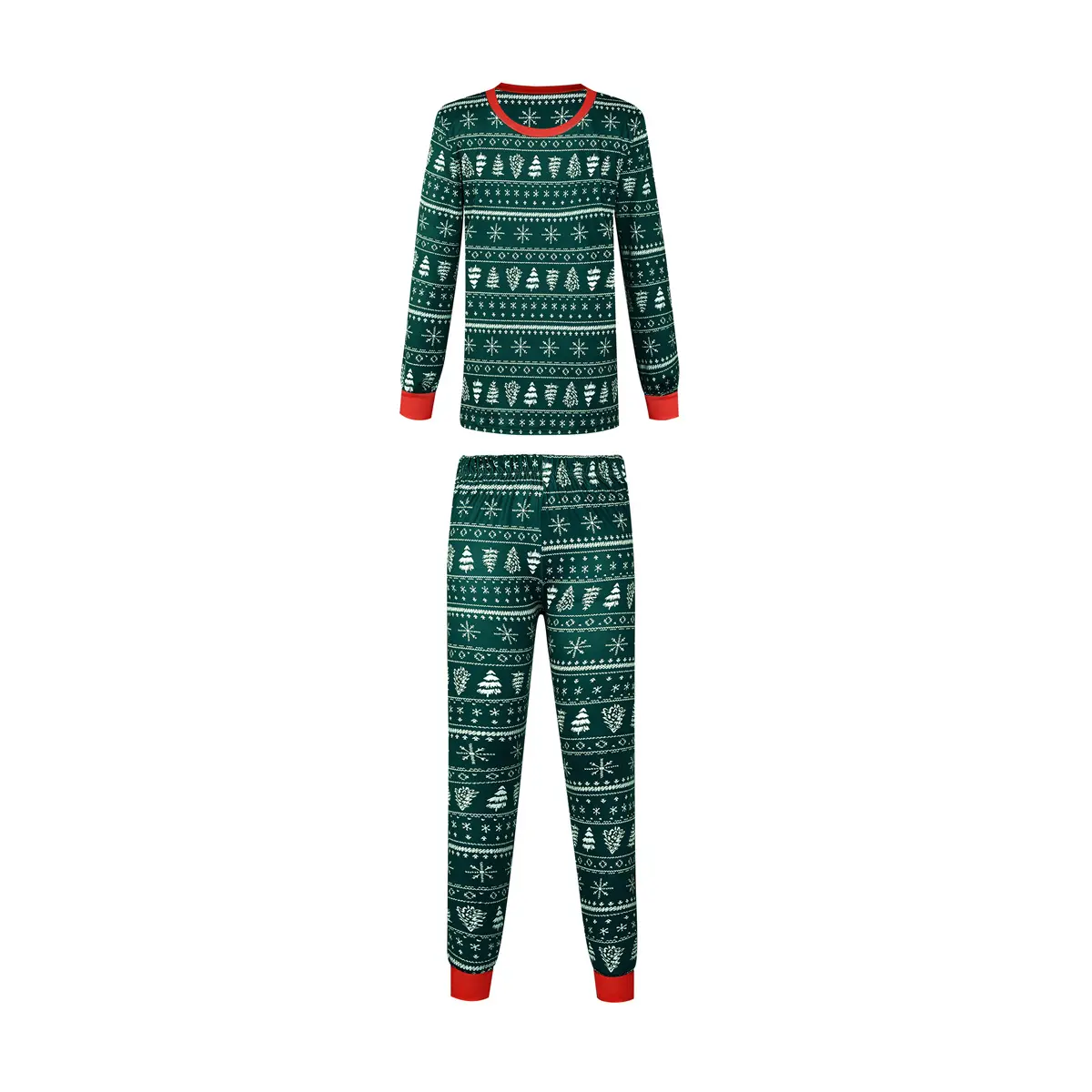Christmas Print Contrast Color Parent-child Home Service
