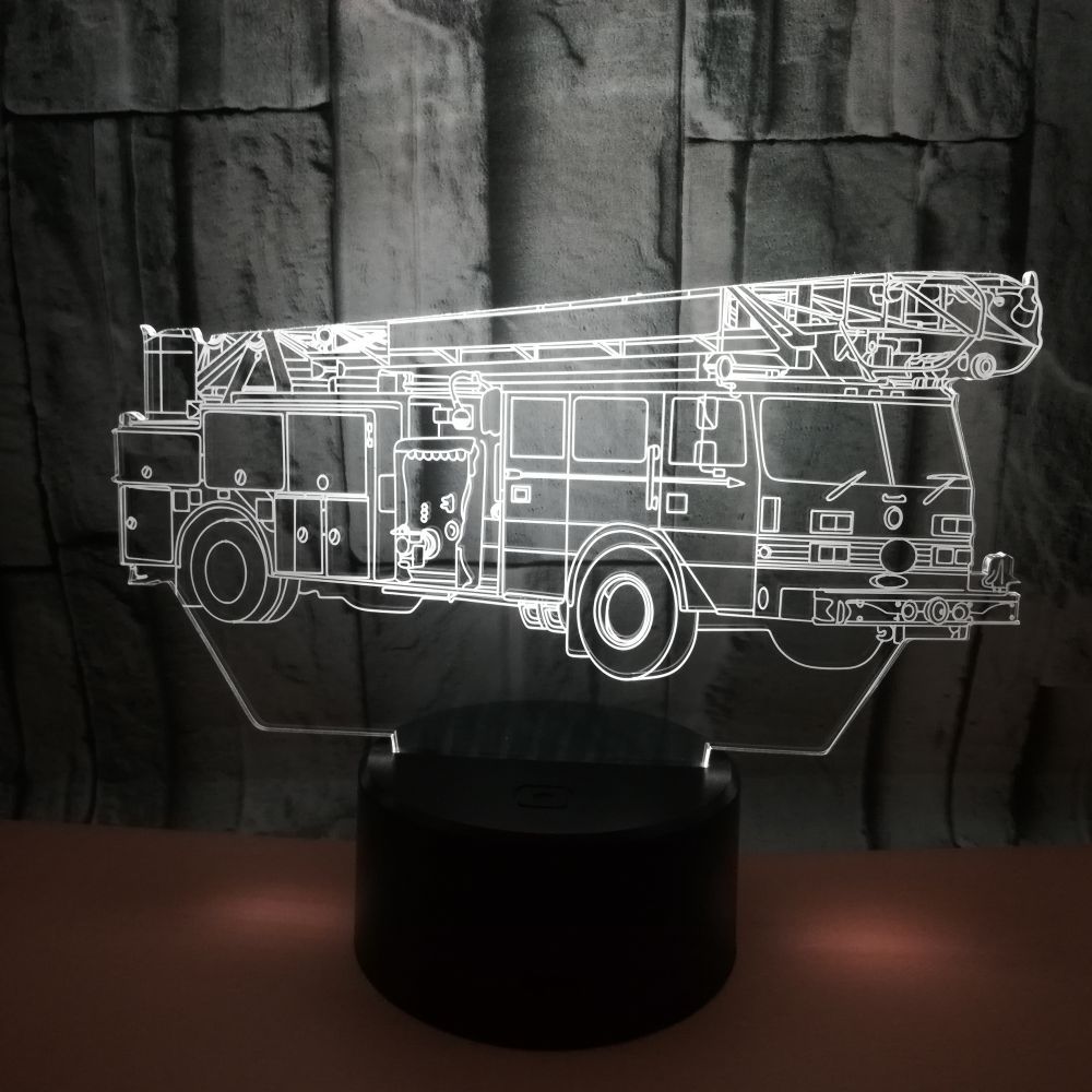 Fire engine 3D light 3D touch color 3D light - Image 5