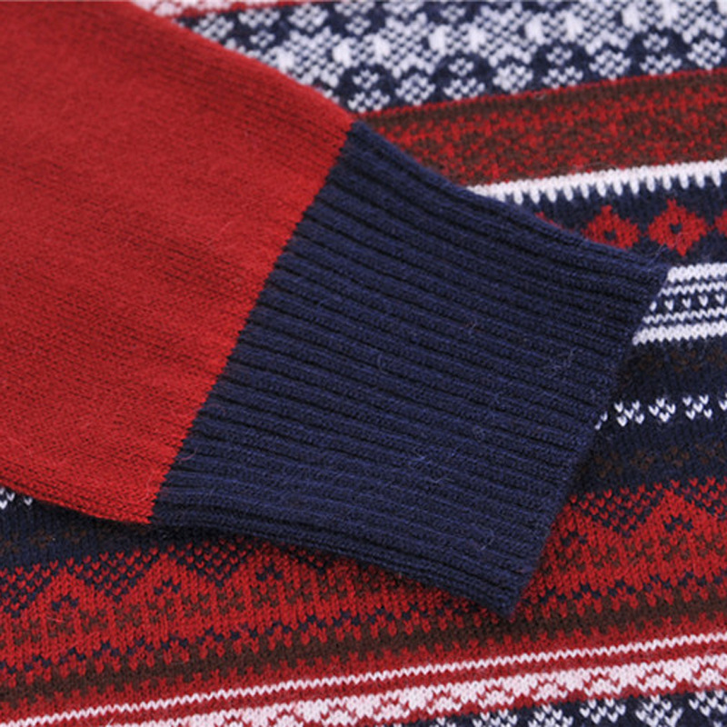 Computer jacquard women's knitted sweater slim wool sweater Long sleeved round neck sweater warm bottoming shirt