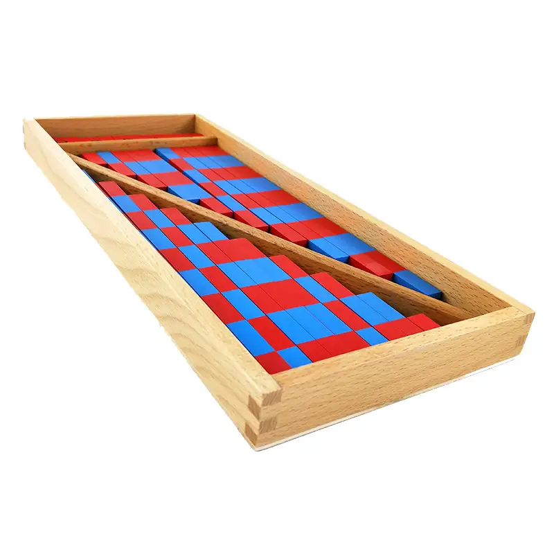 Mathematics teaching digital wood stick quality beech early childhood teaching aids