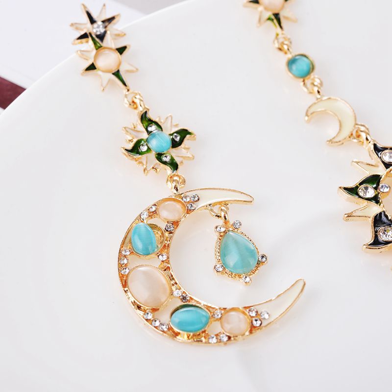 Sleek minimalist sun moon asymmetric earrings