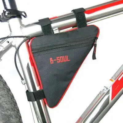 Saddle bag riding bicycle mountain bike triangle