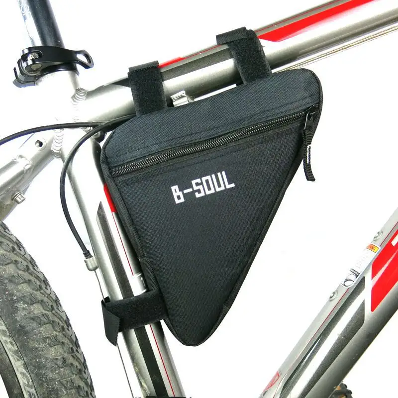 Saddle bag riding bicycle mountain bike triangle