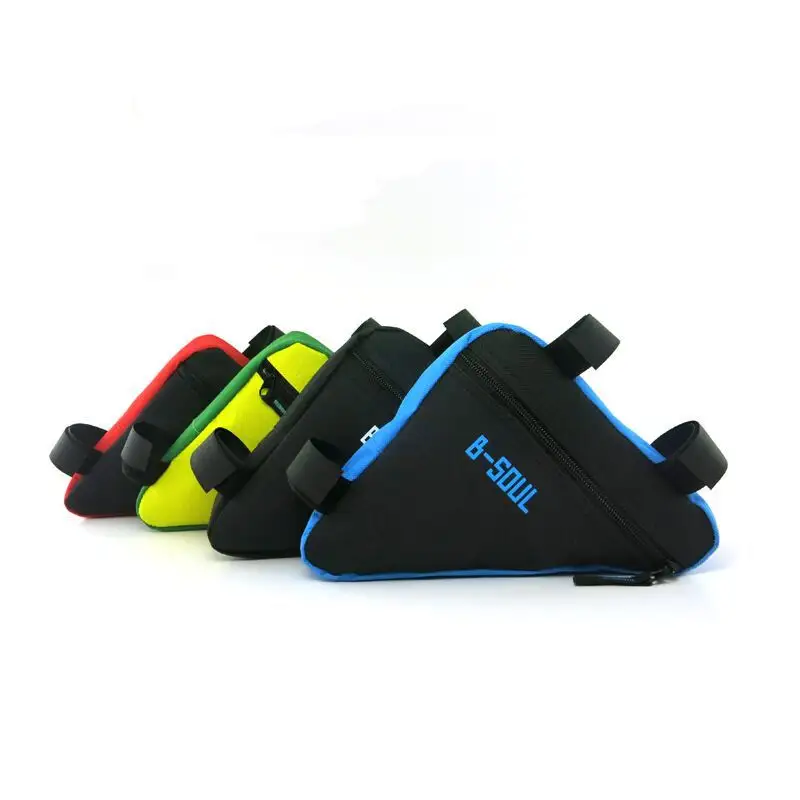 Saddle bag riding bicycle mountain bike triangle