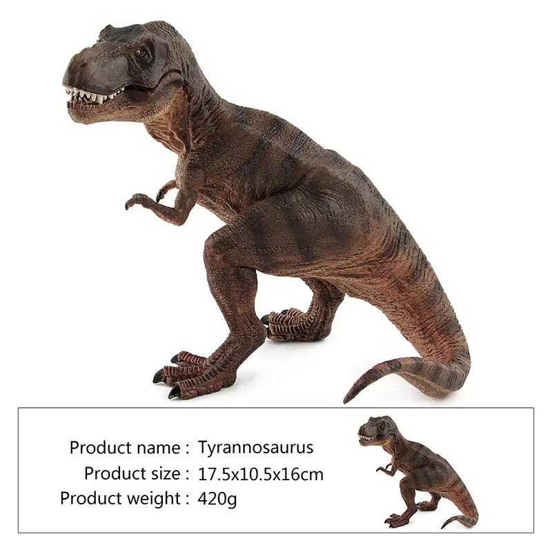 Jurassic model children simulation static plastic solid dinosaur toy kneeling position