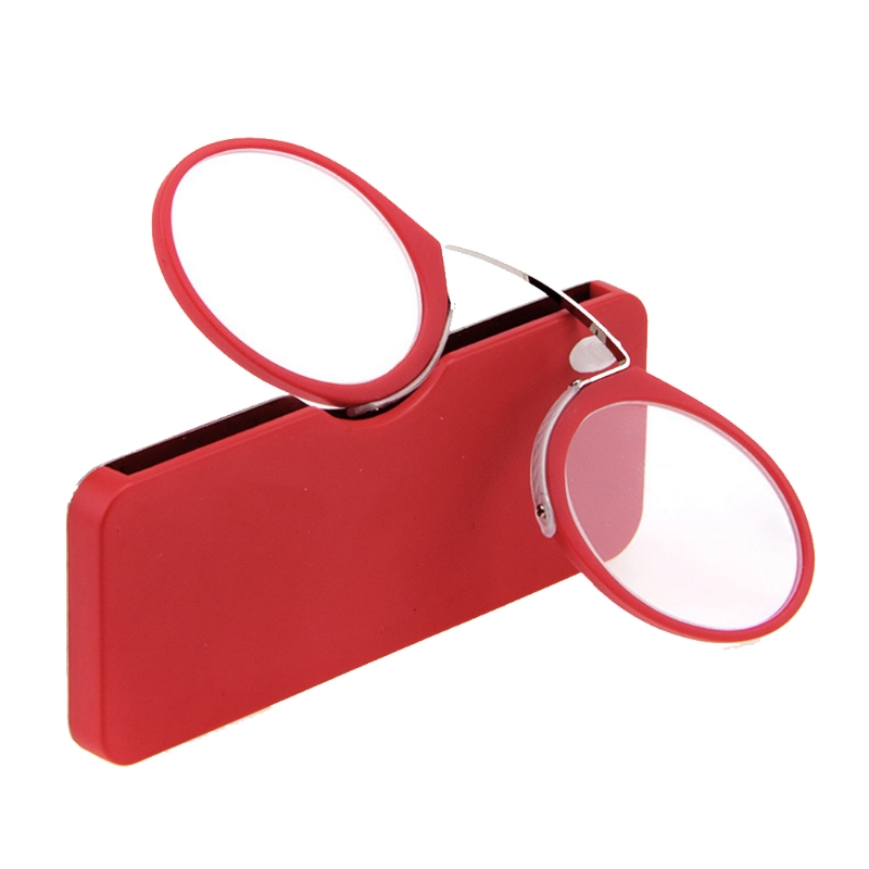 Portable Wallet Reader Clipped To Mini Reading Glasses With Protective Case - Image 3