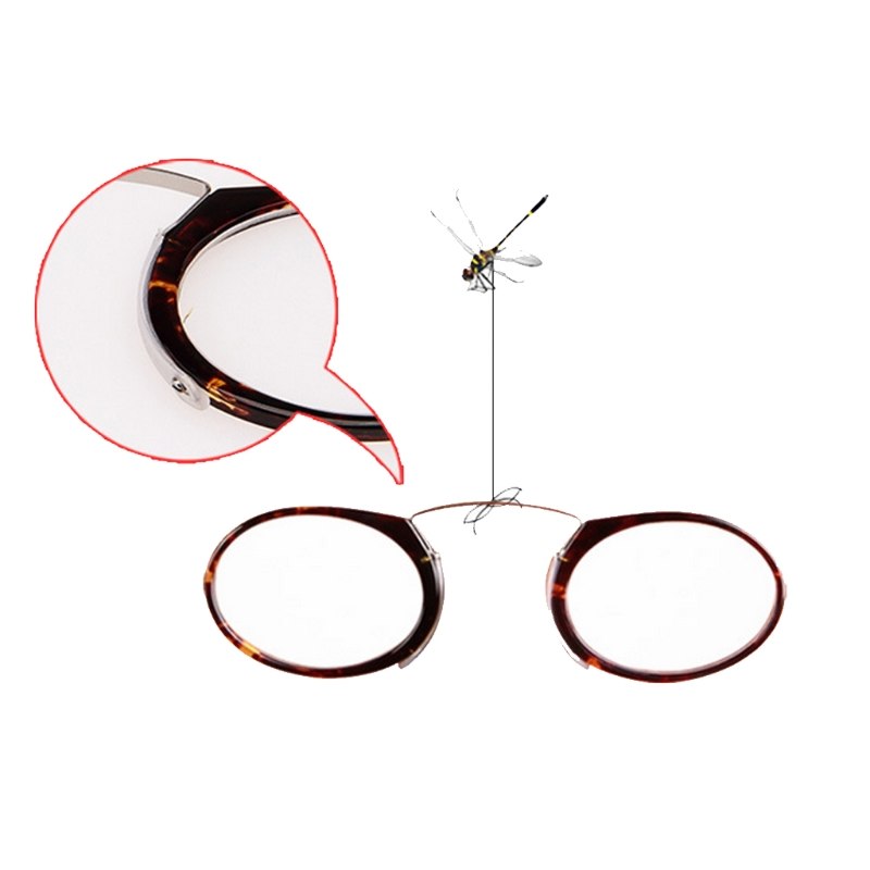 Portable Wallet Reader Clipped To Mini Reading Glasses With Protective Case - Image 8