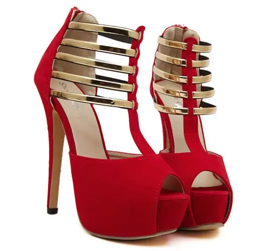 Strap Ankle Cuff Stiletto Salto Red - Shop at LoveMi