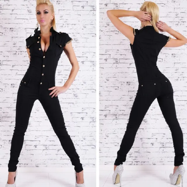 Women's new spring and autumn casual sports jumpsuit European and American casual pants jumpsuit Black - Shop at LoveMi