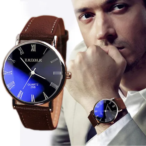 Fashion Watch Waterproof Simple Casual Belt Men and Women