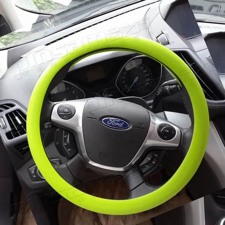 Non-slip car silicone steering wheel cover GM silicone steering wheel handle set Steering wheel silicone cover – image 8