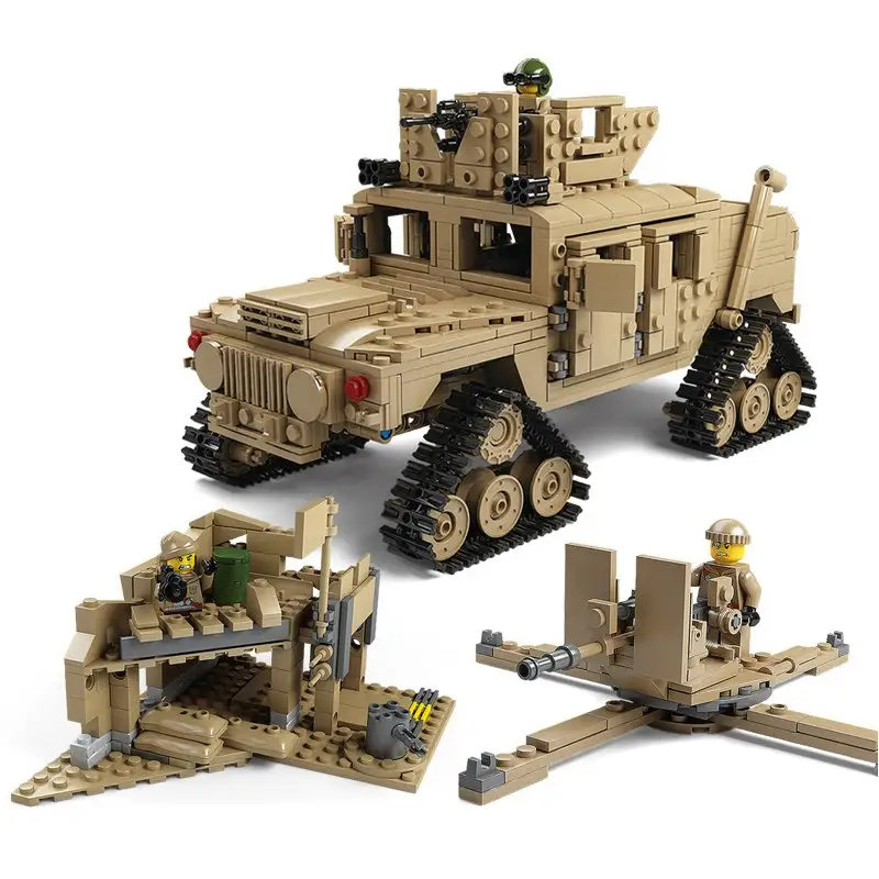 New 10000 tank toy Children's wisdom to assemble children's military building blocks 2 kinds of modeling