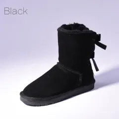 SALE Women Australia Snow Boots Warm Fur Baileys Bow Boots Women Winter Boots Snow Boots Big Size - Black - View 1