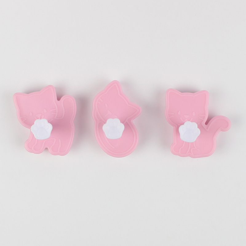 Cat cartoon cookie mold cookie embossing cake diy baking tool