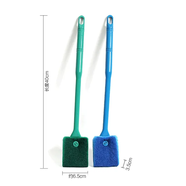 Long handle double sided cleaning brush Aquarium cleaning brush Large 40Cm Blue - Shop at LoveMi