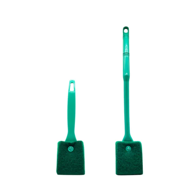 Long handle double sided cleaning brush Aquarium cleaning brush Trumpet 23Cm Green - Shop at LoveMi