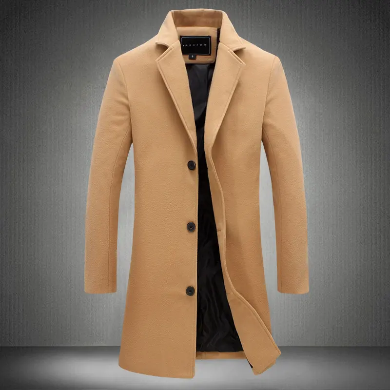 Autumn and Winter New Mens Solid Color Casual Business