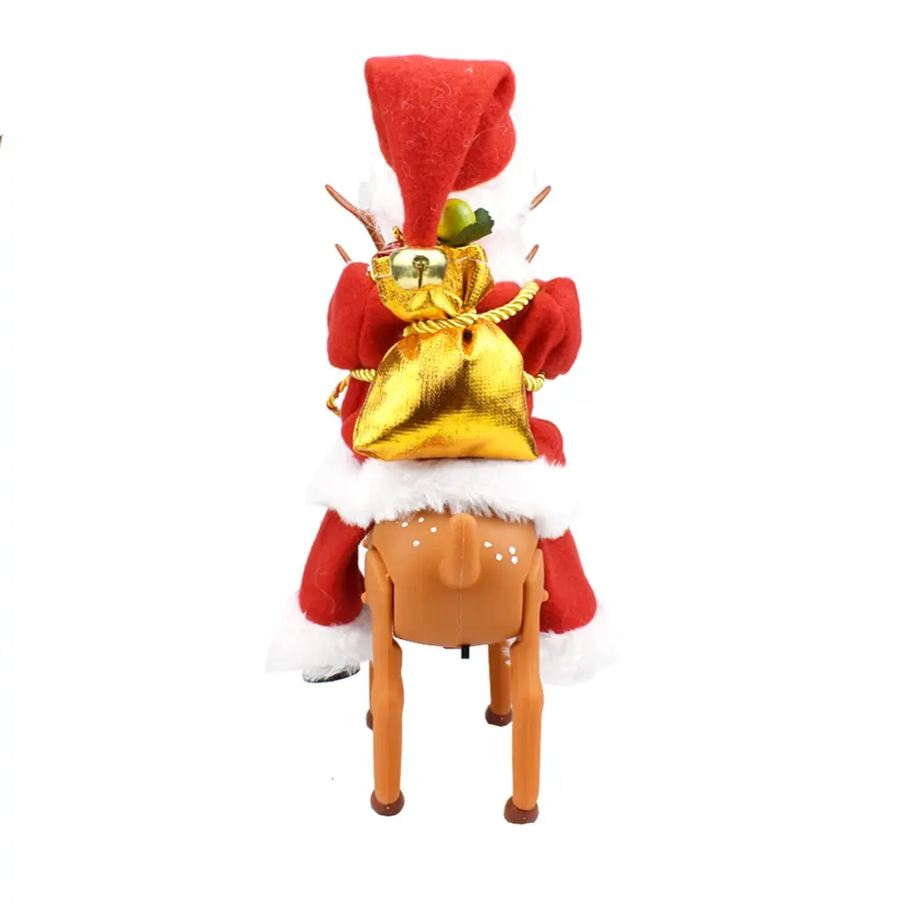Riding Santa Claus Deer Electric Toy Doll with Music