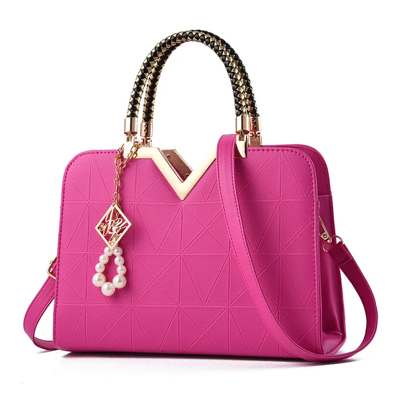 Handbag fashion ladies shell bag simple shoulder Messenger bag - Rose