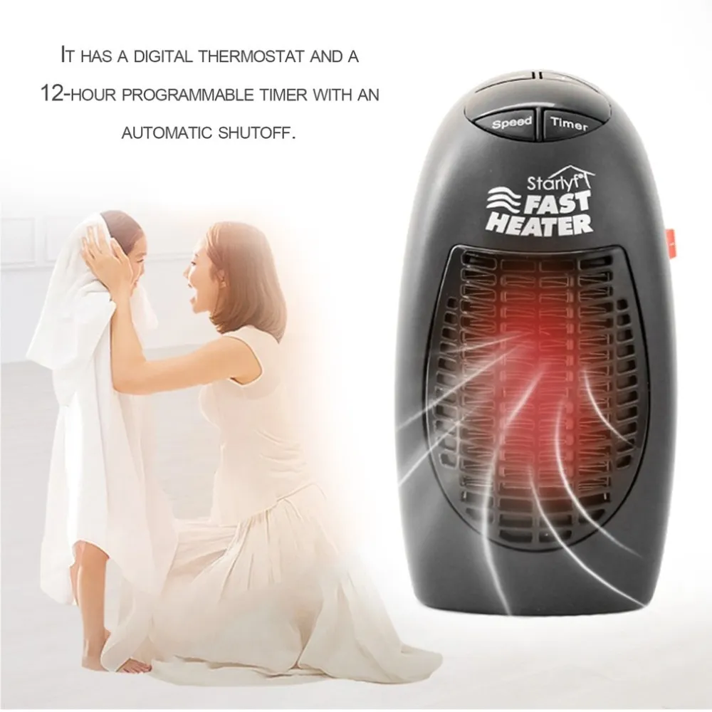 Electric heater 360 rotating plug mini heater small appliances – image 2
