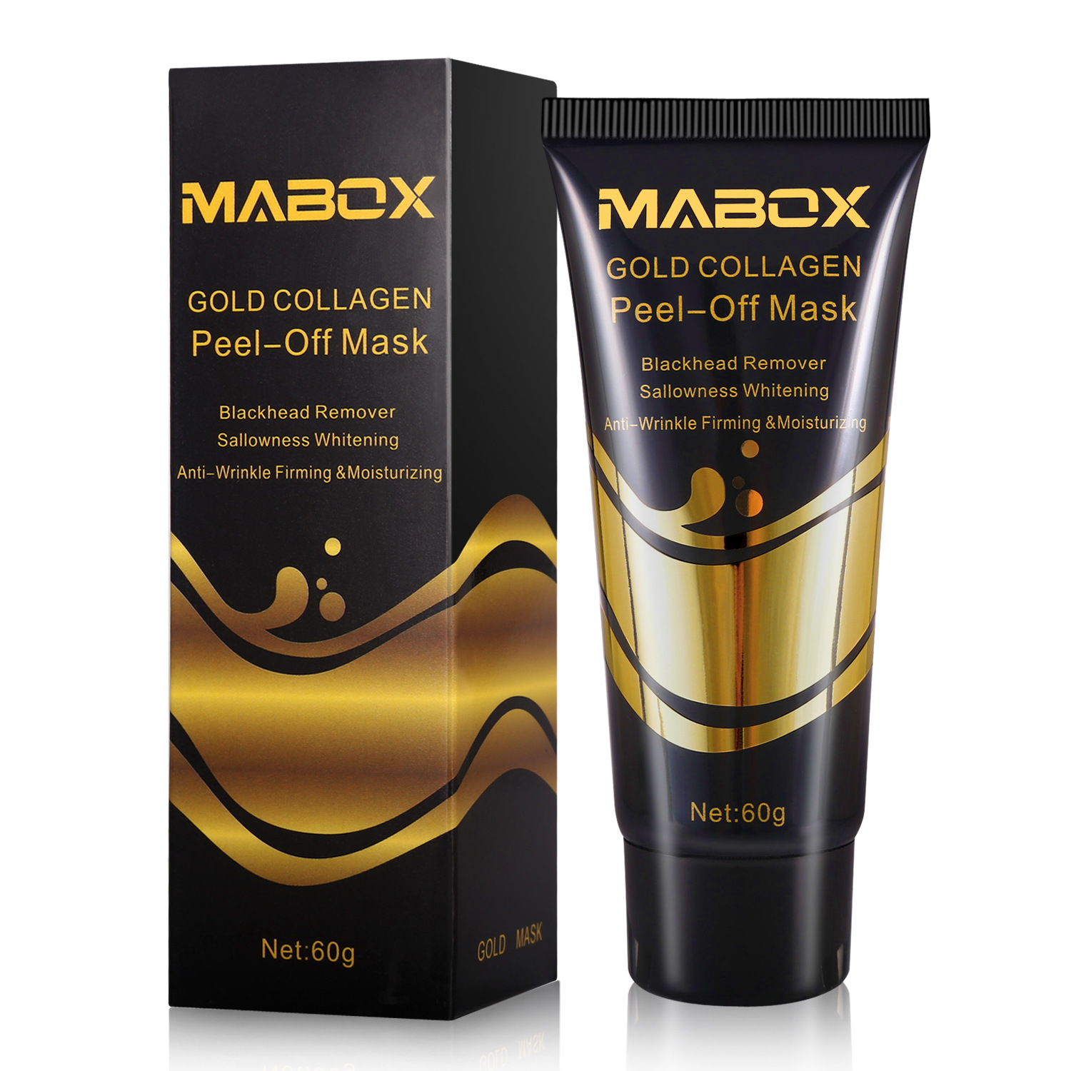 2pcs 24K Golden Mask