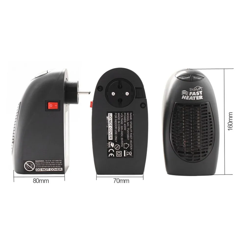 Electric heater 360 rotating plug mini heater small appliances – image 3