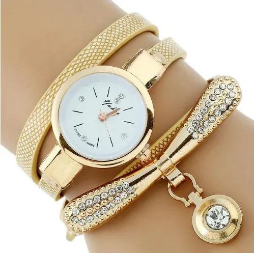 Gnova Platinum Fashion Luxury Brand New Women Rhinestone Gold