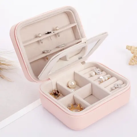 Women's Mini Earrings Rings Jewelry Box Useful Makeup Organizer
