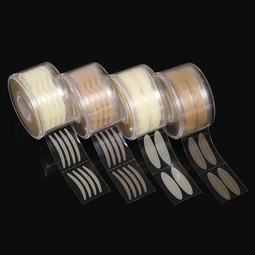 600pcs Makeup Clear Beige Stripe Big Eyes Decoration Invisible