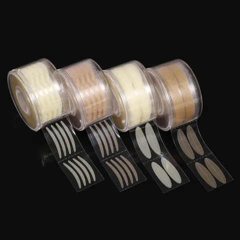 600pcs Makeup Clear Beige Stripe Big Eyes Decoration Invisible