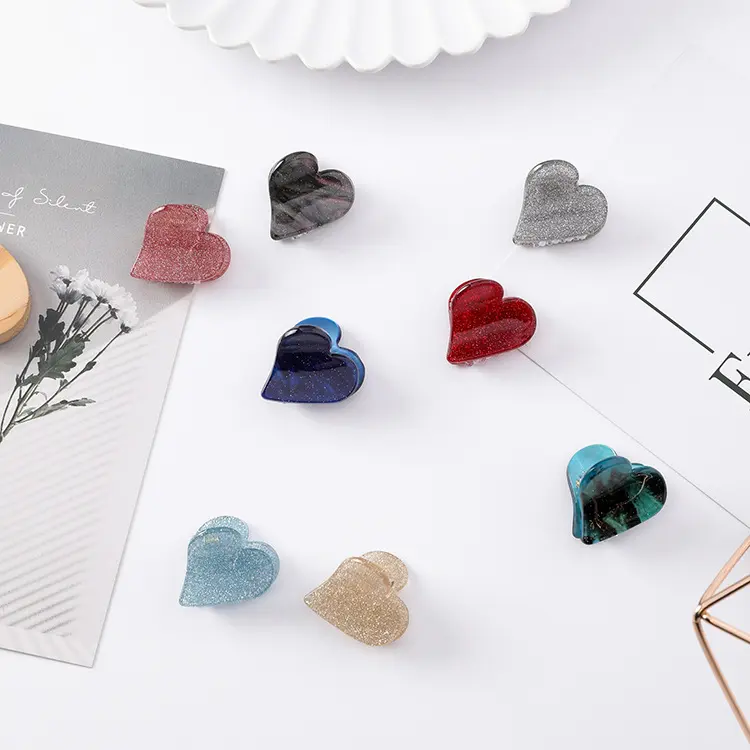 Japanese Dream Girl Heart Beadsflash Powder Star Clips Mini