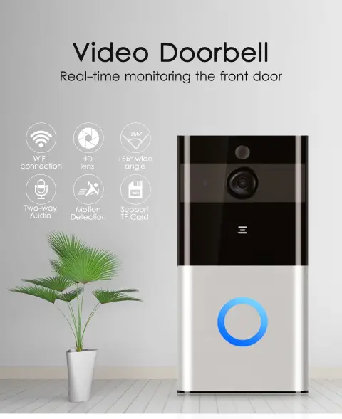 Marlboze 720P WIFI Visual Doorbell Wireless Intercom PIR Motion