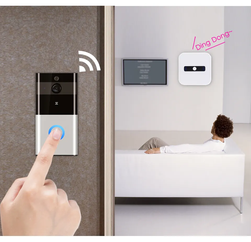 Marlboze 720P WIFI Visual Doorbell Wireless Intercom