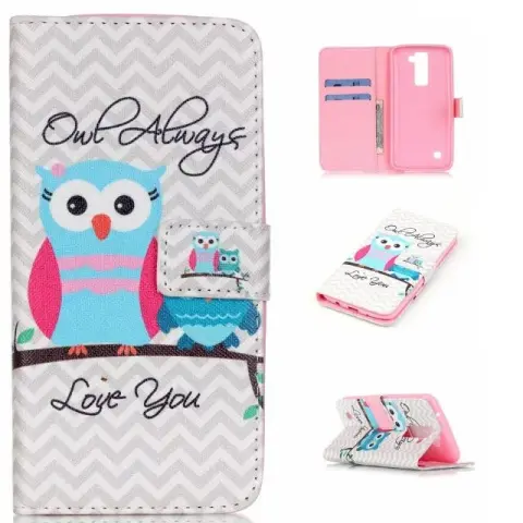 Cartoon Print Painted Protective Cover Printed Owl Leather Case